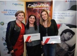 De g. à d. : Murielle Nouchy -OT Californie, Martine Dahan -Get America, Magalie Oliveira - Sales Lentz - Photo DR