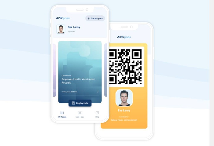 capture d'écran de l'appli  ICC AOKpass