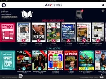 L'application AF Press d'Air France permet de télécharger les titres dès 24 heures avant l'heure de départ du vol - DR