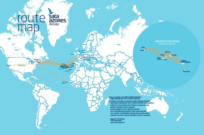 SATA Azores Airlines vous fait voyager de la France, vers le monde