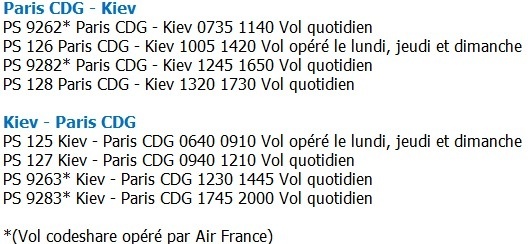 UIA ajoute une rotation sur la liaison entre Paris et Kiev UIA ajoute une rotation sur la liaison entre Paris et Kiev