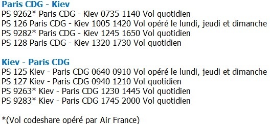 UIA ajoute une rotation sur la liaison entre Paris et Kiev