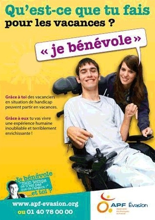 APF Evasion cherche des accompagnateurs bénévoles APF Evasion cherche des accompagnateurs bénévoles