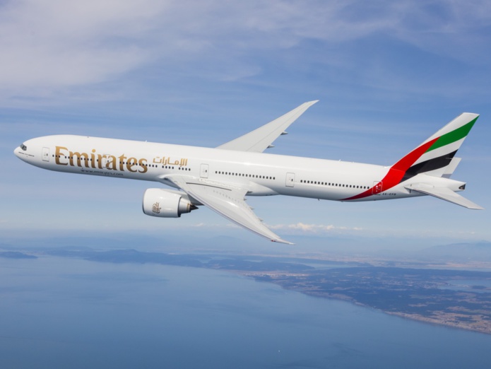 [Du 28 mars au 30 octobre 2021, les vols Emirates entre Dubaï et Mahé passent de cinq à sept rotations par semaine, opérés en Boeing 777-300ER /crédit Emirates