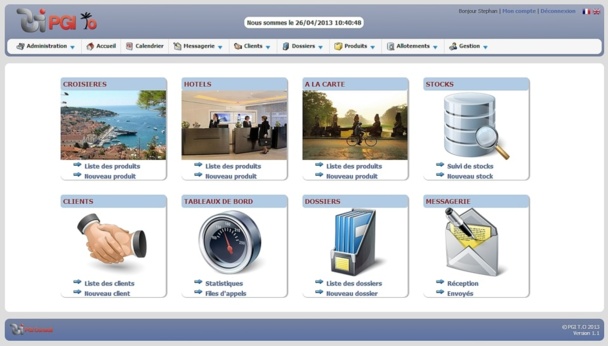 L'interface utilisateur de PGI TO permet à tous les services de l'entreprise de gérer leur activité.