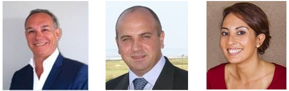 Claude Brach, Mario Pilato et Nabila Lamharzi Mely - DR Claude Brach, Mario Pilato et Nabila Lamharzi Mely - DR
