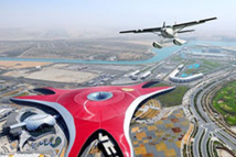 Survol en hydravion du Ferrari World © Abu Dhabi Department of Culture and Tourism