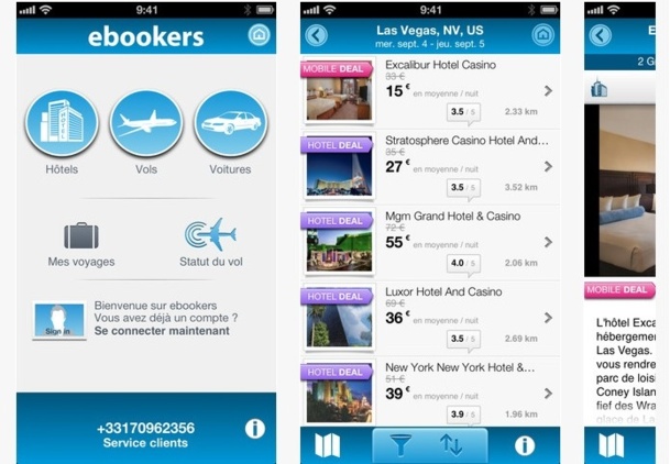 ebookers : « aucune appli n’existait pour réserver les 3 principales composantes d’un séjour, Vol, Hôtel et Location de voiture sur son smartphone et sa tablette… jusqu’à aujourd’hui... ». ebookers : « aucune appli n’existait pour réserver les 3 principales composantes d’un séjour, Vol, Hôtel et Location de voiture sur son smartphone et sa tablette… jusqu’à aujourd’hui... ».