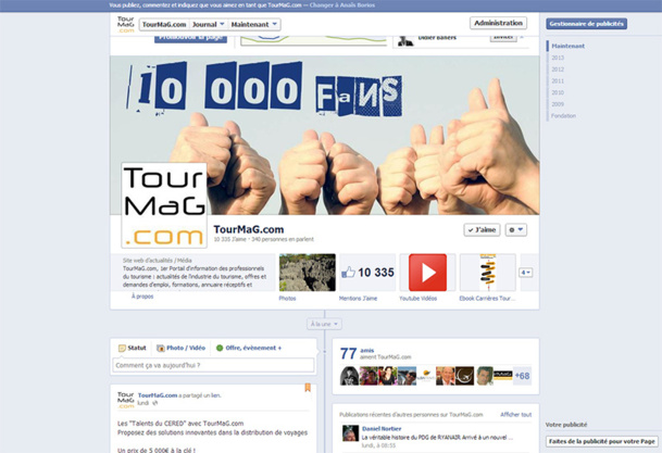 TourMaG.com passe la barre des 10 000 fans sur Facebook ! TourMaG.com passe la barre des 10 000 fans sur Facebook !