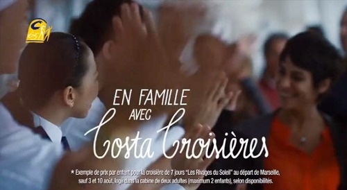 Deux spots TV de 15 secondes vantant les circuits de Costa Croisières pour l'été 2013 sont diffusés sur de nombreuses chaînes TV en France à partir du 21 mai 2013 - DR