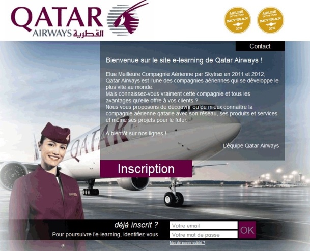 Le nouvel e-learning de Qatar Airways - DR Le nouvel e-learning de Qatar Airways - DR