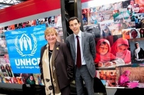 Pascale Moreau, représentante régionale de l’UNHCR pour l’Europe de l’Ouest et Franck Gervais, CEO de Thalys International © Thalys - Photo Bénédicte Maindiaux