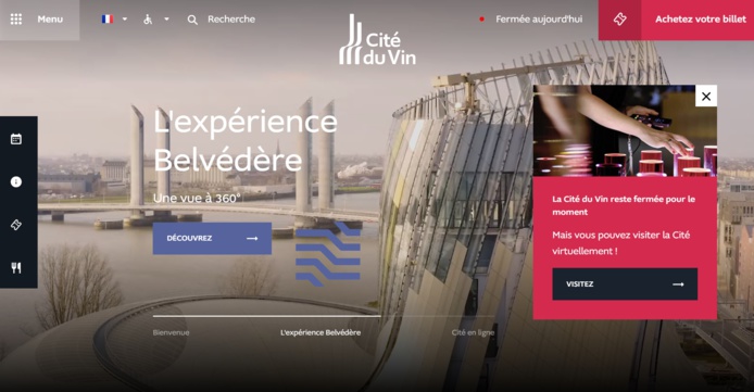 Le nouveau site de la Cité du Vin est en ligne - DR Le nouveau site de la Cité du Vin est en ligne - DR