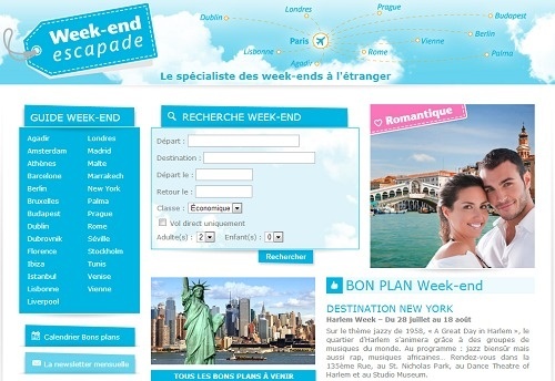 La nouvelle charte graphique de Week-end-escapade.com offre une présentation plus claire pour un processus de réservation plus simple - Capture d'écran La nouvelle charte graphique de Week-end-escapade.com offre une présentation plus claire pour un processus de réservation plus simple - Capture d'écran