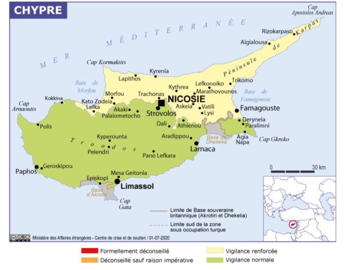 Les voyageurs français devront réaliser deux tests, dont l'un lors de l'arrivée à Chypre - Crédit photo : France Diplomatie