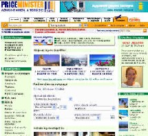 la page ''voyages'' de Priceminister