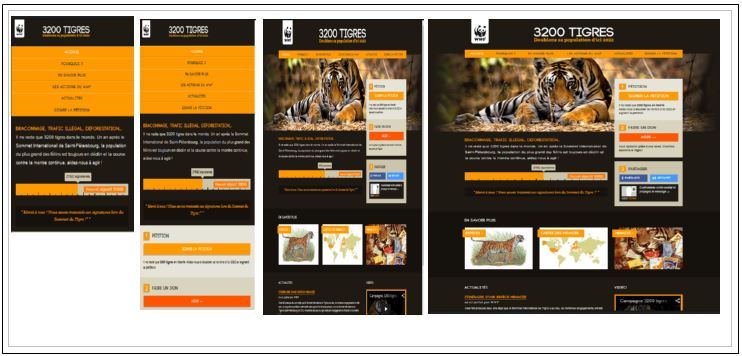 L'approche "Mobile first" : l'exemple du site de WWF - DR L'approche "Mobile first" : l'exemple du site de WWF - DR