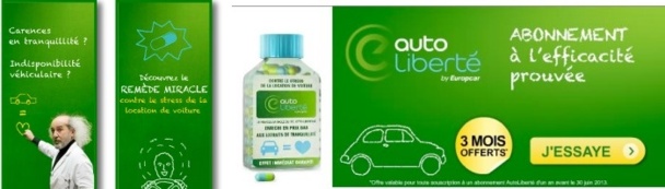 Europcar fait la promotion de son offre de 3 mois gratuits sur le programme AutoLiberté en ligne - DR Europcar fait la promotion de son offre de 3 mois gratuits sur le programme AutoLiberté en ligne - DR