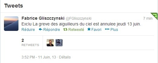 Grève des contrôleurs aériens annulée le 13 juin 2013 Grève des contrôleurs aériens annulée le 13 juin 2013