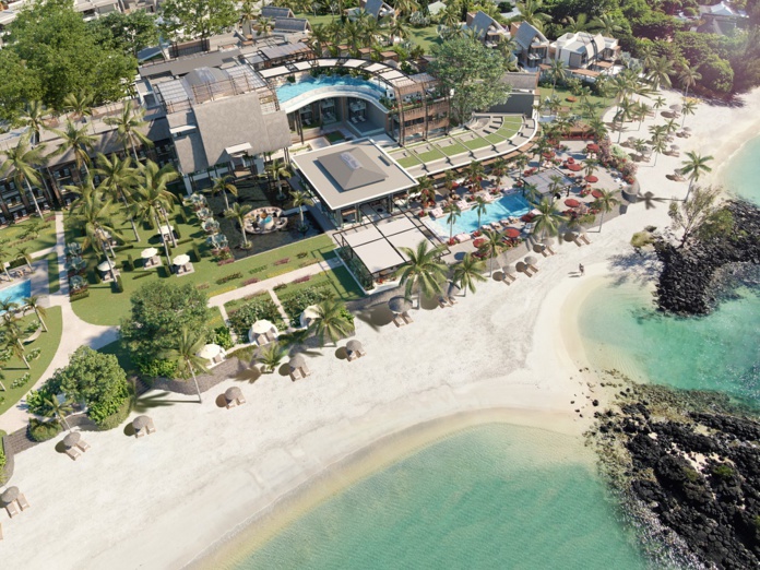 Vue aérienne du LUX* Grand Baie Resort & Residences à l'Ile Maurice - DR