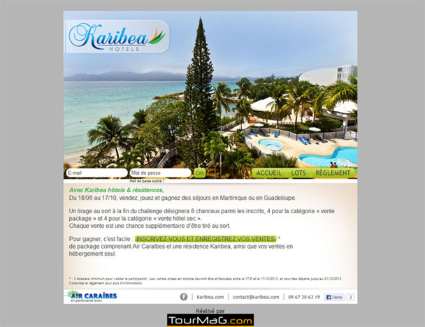 Karibea met en jeu des séjours aux Antilles dans son challenge de ventes