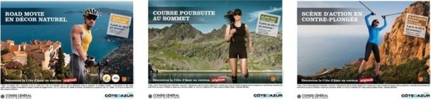 La campagne réalisée par l'Agence Pôle Company fait la promotion d'activités sportives de plus en plus pratiquées par les touristes - DR