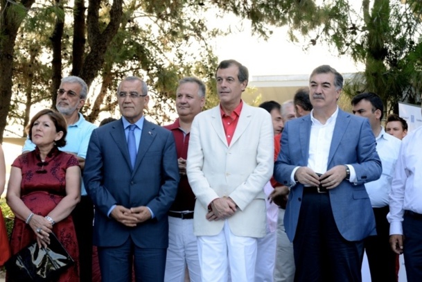 Henri Giscard d’Estaing, PDG du Club Méditerranée a inauguré le Village de Belek en présence de Buran Silahtaroglu, son partenaire et propriétaire du village et d'Abdurrahman Arici, vice-ministre du Tourisme - DR