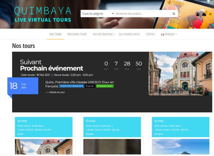 Le site de Quimbaya dédié aux visites virtuelles - DR Le site de Quimbaya dédié aux visites virtuelles - DR