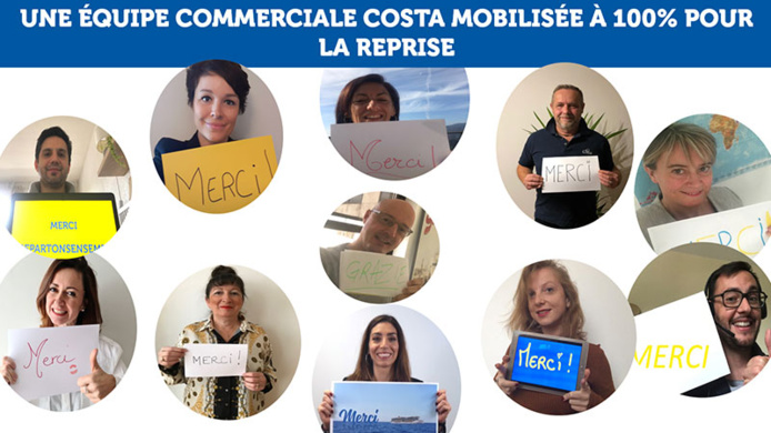 L'équipe commerciale Costa Croisières