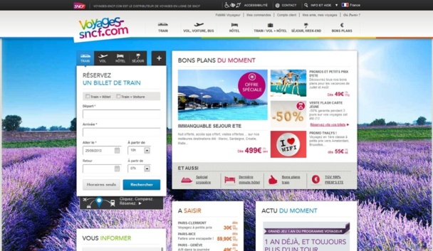 Voyages-Sncf.com décide de se diversifier et se lance dans la distribution d'activités culturelles - Capture d'écran Voyages-Sncf.com décide de se diversifier et se lance dans la distribution d'activités culturelles - Capture d'écran