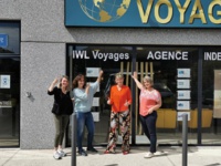 Emilie, Laure, Ingrid et Marie devant l'agence mercredi - DR Emilie, Laure, Ingrid et Marie devant l'agence mercredi - DR