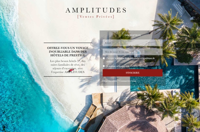 Le nouveau site d'Amplitudes dédié aux ventes privées - DR Le nouveau site d'Amplitudes dédié aux ventes privées - DR