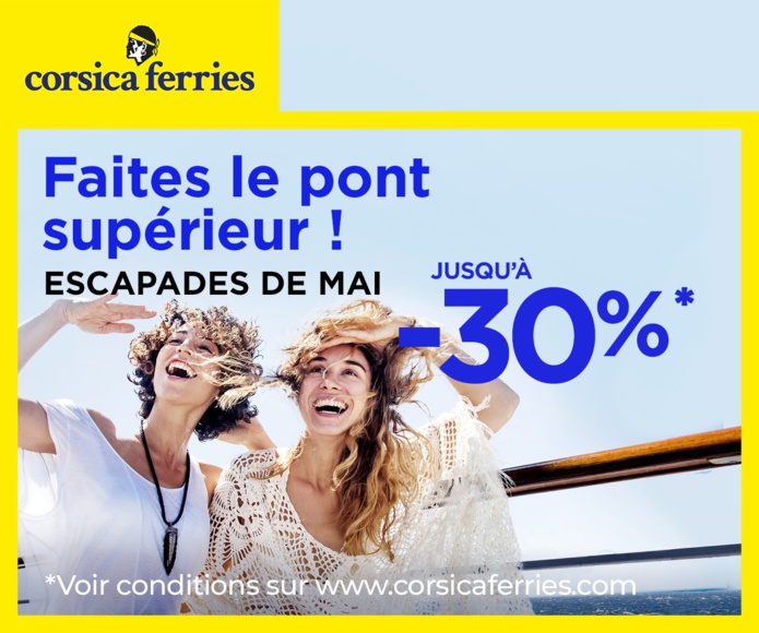 Corsica Ferries vous permet de profiter des ponts du mois de mai - DR