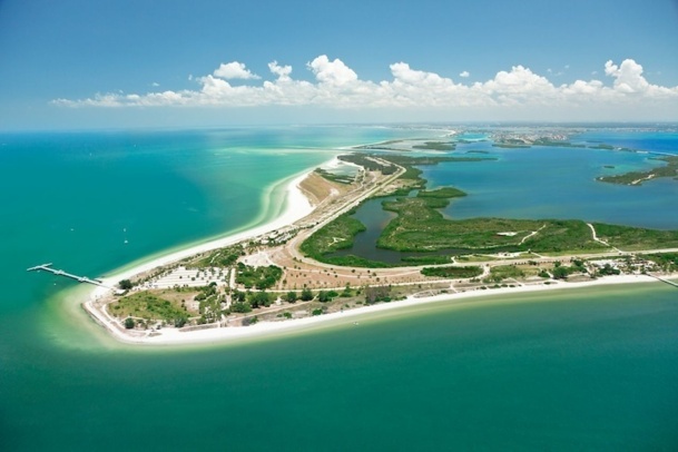 La plage de Fort Soto, l'une des plus réputées de la destination St Petersburg et Clearwater. DR