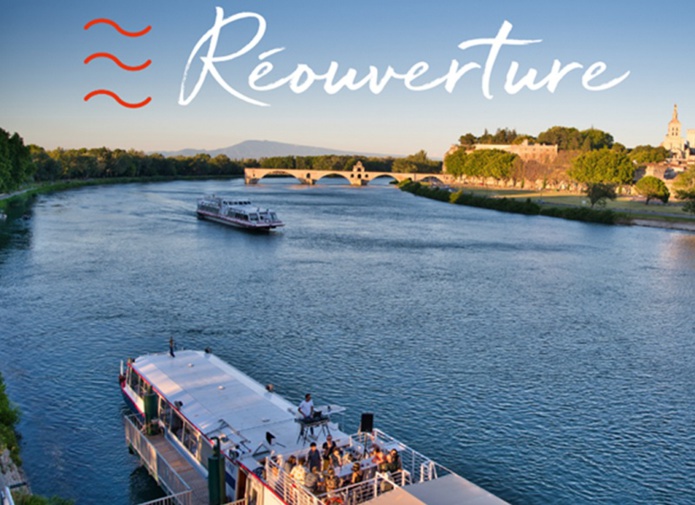 La compagnie avignonnaise des Grands Bateaux de Provence a repris ses activités, le 19 mai 2021 - DR