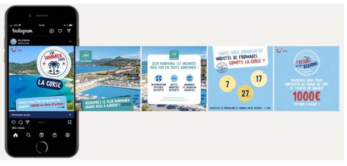 TUI France lance le jeu "TUI Summer Tour" sur les pages Facebook et Instagram de TUI, Club Marmara et Club Lookéa jusqu’au 31 mai - DR : TUI