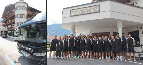 Les joueurs du FC Lorient sont dans le Tyrol autrichien pour préparer la reprise de la saison de football en France - Photo DR Les joueurs du FC Lorient sont dans le Tyrol autrichien pour préparer la reprise de la saison de football en France - Photo DR