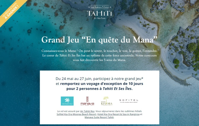 Tahiti et Ses Îles lance un jeu concours. Les participants pourront gagner un séjour en Polynésie française - DR