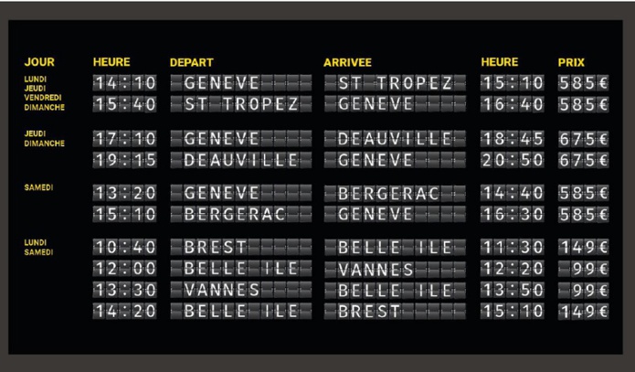Wingly Jet propose des allers simples en jet privé depuis Genève et Brest - DR
