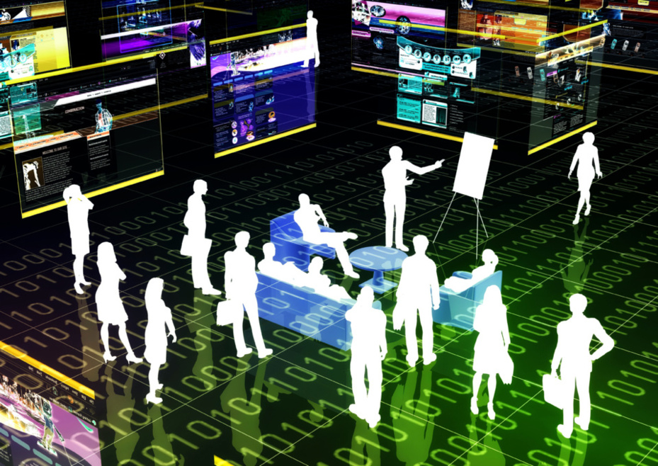 Les technologies des événements virtuels 3D permettent au visiteur d’entrer dans la vitrine de votre entreprise et d’y obtenir ses renseignements. Crédit : ©Nmedia-Fotolia.com Les technologies des événements virtuels 3D permettent au visiteur d’entrer dans la vitrine de votre entreprise et d’y obtenir ses renseignements. Crédit : ©Nmedia-Fotolia.com
