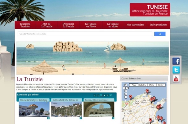 Le site internet bonjour-tunisie.com : valoriser la diversité et mettre en avant les TO - Capture d'écran Le site internet bonjour-tunisie.com : valoriser la diversité et mettre en avant les TO - Capture d'écran