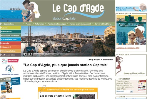 Office de Tourisme Cap d’Agde : nouveau site Internet