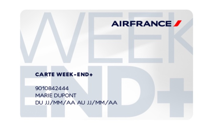 Les trois cartes de réduction d'Air France sont proposées au tarif unitaire de 49 euros - Air France
