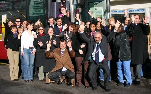 C'était l'étape parisienne et les libations vont déjà bon train... on vous dit pas l'état à l'arrivée =;O))