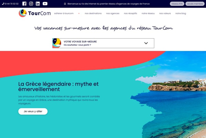 Les agences de voyages pourront envoyer leur demande d’adhésion au réseau directement via le site - DR : TourCom Les agences de voyages pourront envoyer leur demande d’adhésion au réseau directement via le site - DR : TourCom