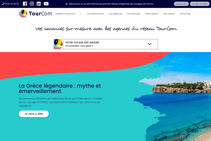 Les agences de voyages pourront envoyer leur demande d’adhésion au réseau directement via le site - DR : TourCom