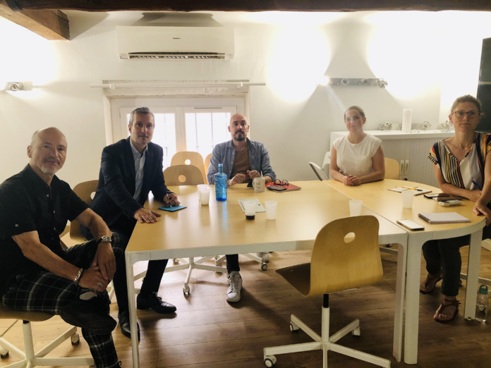 Hervé Bellaïche a planché avec la Rédaction, Céline Eymery (dte), Anais Borios, Romain Pommier et Jean da Luz /photo dr Hervé Bellaïche a planché avec la Rédaction, Céline Eymery (dte), Anais Borios, Romain Pommier et Jean da Luz /photo dr