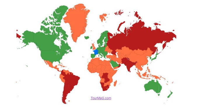 Oman, la République démocratique du Congo et la Zambie sont classés comme pays rouges - DR