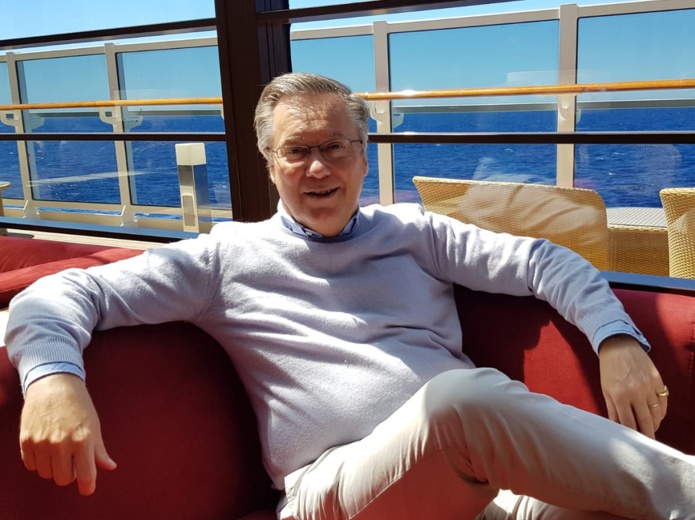 Patrick Pourbaix à bord du MSC Seaside - Photo CE Patrick Pourbaix à bord du MSC Seaside - Photo CE