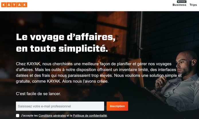 Kayak for Business est une solution gratuite pour les voyageurs d'affaires - DR Kayak for Business est une solution gratuite pour les voyageurs d'affaires - DR